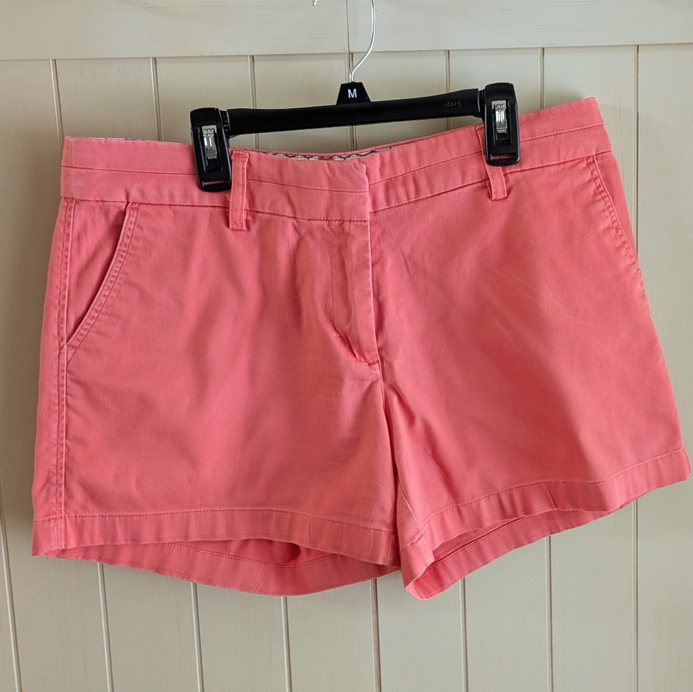 Women's British Khaki Brand Coral Cotton/Spandex Shorts
